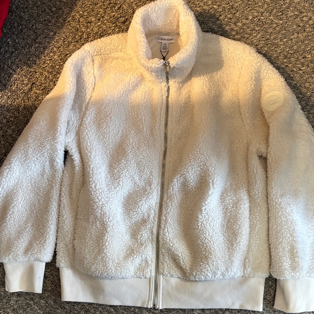 Calvin Klein Cream Fleece Jacket